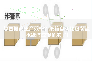 想要提高生產(chǎn)效率？紙箱自動(dòng)化包裝流水線(xiàn)供應報價(jià)來(lái)了！