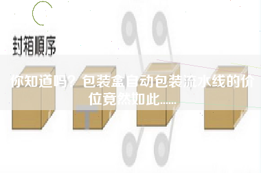 你知道嗎包裝盒自動(dòng)包裝流水線(xiàn)的價(jià)位竟然如此......